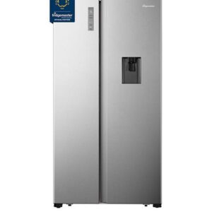 Fridgemaster MS91520DES 90cm Wide, Side-by-Side, American-Style Fridge Freezer - Silver